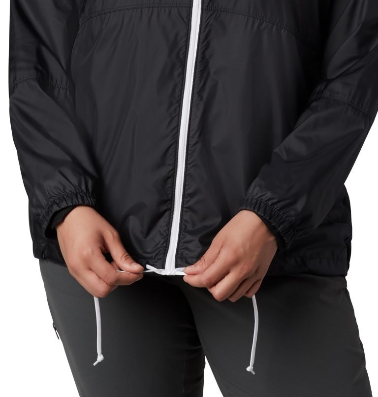 Women's Columbia Flash Forward Windbreaker Jackets Black | Plus Size CA-C354C